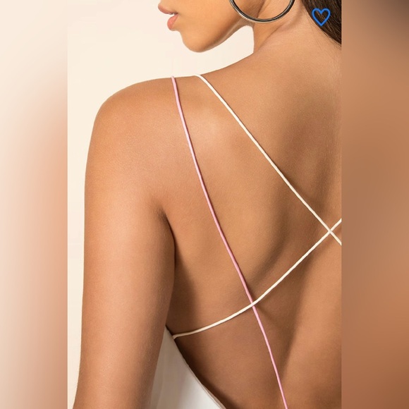 SUPERDOWN Breanna V-Neck Strappy Shift Mini Dress White Size Small - Picture 3 of 12